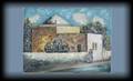 1454 Painting 20th Century Temple Scene Oil on Canv