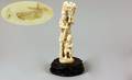 1441 Japanese Carved Ivory Fruit Vendor and Son Okimon
