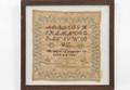 1439 Antique E W Powell Needlepoint Alphabet Sampler