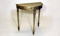 449 DemiLune Silvered Wooden Table with Swag Mot