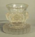 306 LALIQUE MOLDED AND FROSTED CRYSTAL VASE