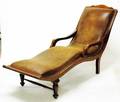 293 BAROQUE STYLE STAINED WOOD CHAISE LOUNGE