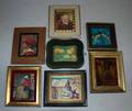 1350 Group of 7 mini paintings 4080