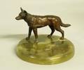 1013 PATINATED BRONZE FIGURE OF A DOG