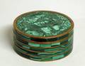 1024 MALACHITE AND GILT BRONZE BOX AND COVER
