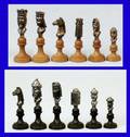 49 SPANISH METAL ON WOOD BASE CRUSADERS FIGURAL SET