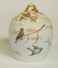 1004 LIMOGES PORCELAIN BISCUIT JAR AND COVER