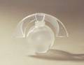 2 LALIQUE MOLDED AND FROSTED CRYSTAL PERFUME BOTTLE