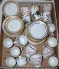 1009 Box lot of demitasses and odd saucers 2040