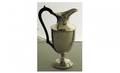 1055 Continental Silver Water Pitcher with Carved Wood