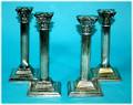 1014 2 Italian Classical Silverplated Candlesticks
