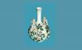 1013 German Porcelain Appliqu Bulb Vase
