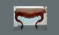 1024A Italian Carved and Inlaid Mahogany Console