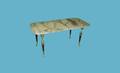 1051 MarbleTop Table Raised on EmpireStyle Brass and