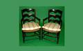 1041 Pair of French Provincial Ladder Back Armchairs w