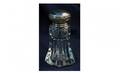 1039 Antique CutGlass Sugar Caster with Silver top me
