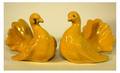13 Pair of Italian Yellow Glazed Pottery Doves ea