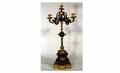28 Antique Bronze and Slate Candelabra with 5 arms