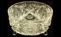 22 Brilliant Cut Footed Glass Bowl measuring 7 78