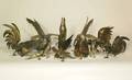41 Seven Pair of Decorative MetalForm Fowl of var