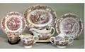46 64 Piece Davenport Pastoral Amethyst Transfer Dinne
