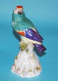 70 MEISSEN PORCELAIN FIGURE OF A PARROT
