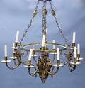 1076 RENAIS REVIVAL GILT BRONZE 12 LT CHANDELIER