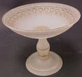 387B English Bristol Glass Footed Compote