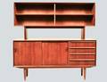 SWEN AAGE LARSEN DANISH MODERN CREDENZA AND VITRINE