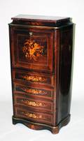 78 LOUIS XVI STYLE MARQUETRY SECRETAIRE A ABATTANT