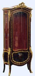 77 LOUIS XV STYLE VERNIS MARTIN CURIO CABINET
