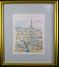 3294 Signed Watercolor of France