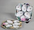 1081 PAIR OF LIMOGES PORCELAIN OYSTER PLATES