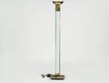 MODERN GLASS BRASS AND METAL FLOOR LAMP
