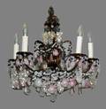 107 LOUIS XV STYLE FIVE LIGHT CHANDELIER