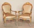 103 PAIR OF NEOCLASSICAL OPEN ARM CHAIRS