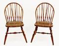 Pr 19th C Spindle Back Side Chairs