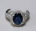 1163 SAPPHIRE AND DIAMOND RING
