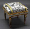 115 NEOCLASSICAL STYLE GILT AND MIRRORED STOOL