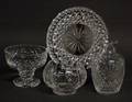 104 GROUP OF FOUR CRYSTAL TABLE ARTICLES