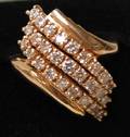 1096 14K YELLOW GOLD AND DIAMOND RING