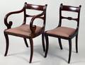SET OF EIGHT REGENCY STYLE MAHOGANY DINING CHAIRS