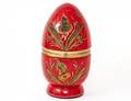 GILT ENAMELED RED EGG SHAPED TANTALUS