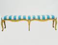 LOUIS XV STYLE PAINTED LONG BENCH