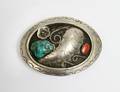 NATIVE AMERICAN STERLING SILVER BELT BUCKLE
