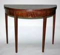 153 FEDERAL MAHOGANY DEMILUNE GAME TABLE