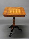 1182 INLAID FRUITWOOD CHESS TABLE