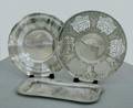 1157 GROUP OF THREE STERLING SILVER TRAYS