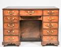GEORGIAN CAMPAIGN STYLE MAHOGANY DESK