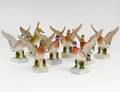 GROUP OF EIGHT BOEHM BISQUE AND PORCELAIN FIGURES OF